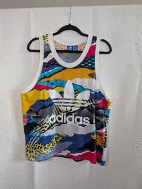 Adidas Originals Men's MultiColour L.A Tank Top Size Large Sporty Basketball